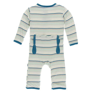 KicKee Pants Coverall with Zipper - Culinary Arts Stripe