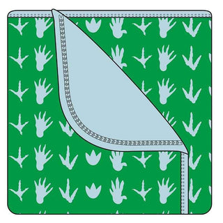 Custom Print Bamboo Toddler Blanket - Dino Tracks with Spring Sky, One Size KicKee Pants Size: One Size