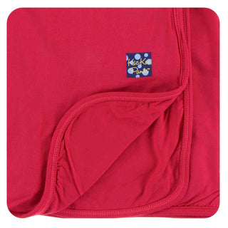 KicKee Pants Custom Solid Toddler Blanket - Flag Red, One Size