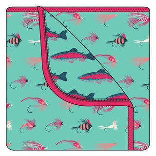 KicKee Pants Custom Toddler Blanket - Glass Fishing Flies with Glass Rainbow Trout Reverse