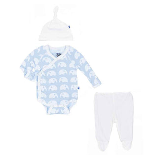 KicKee Pants Essentials Newborn Gift Set Boys, Pond Elephant