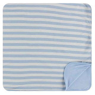 KicKee Pants Essentials Print Toddler Blanket - Pond Stripe, One Size