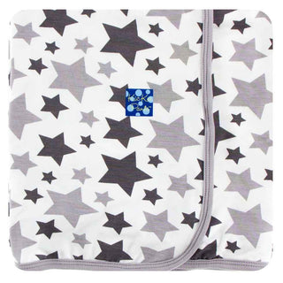 KicKee Pants Essentials Swaddling Blanket, - Feather/Rain Stars, One Size