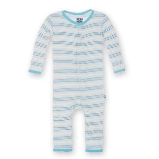 KicKee Pants Fitted Coverall - Boy Desert Stripe