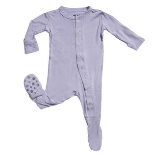 Kickee Pants Solid Girl's Footie with Snaps - Lilac