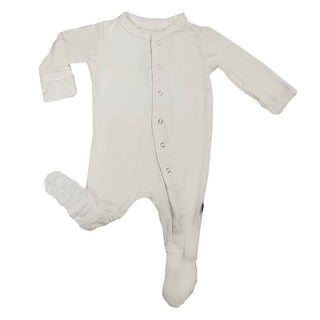 Kickee Pants Solid Footie with Snaps - Natural