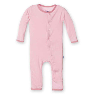 KicKee Pants Girls Fitted Applique Coverall - Lotus Porcupine