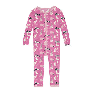 KicKee Pants Girl's Print Bamboo Convertible Sleeper with Zipper - Tulip Hey Diddle Diddle 