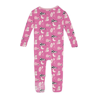 KicKee Pants Girl's Print Bamboo Convertible Sleeper with Zipper - Tulip Hey Diddle Diddle 