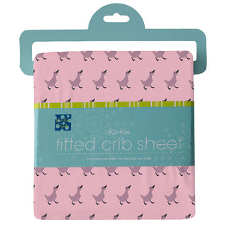 KicKee Pants Girl's Print Bamboo Fitted Crib Sheet - Cake Pop Ugly Duckling 