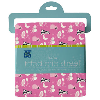 KicKee Pants Girl's Print Bamboo Fitted Crib Sheet - Tulip Hey Diddle Diddle 