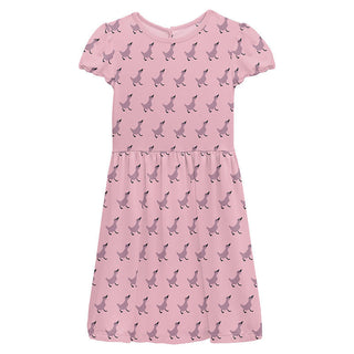KicKee Pants Girl's Print Bamboo Flutter Sleeve Twirl Dress with Pockets - Cake Pop Ugly Duckling 