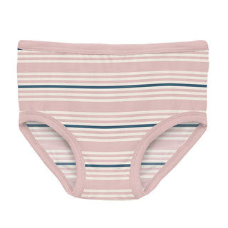 KicKee Pants Girl's Print Bamboo Underwear - Flotsam Stripe