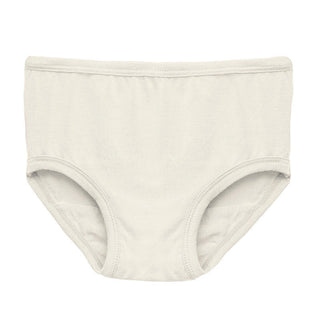 KicKee Pants Girl's Print Bamboo Underwear (Set of 3) - 90's Plaid, Natural & 90's Stripe