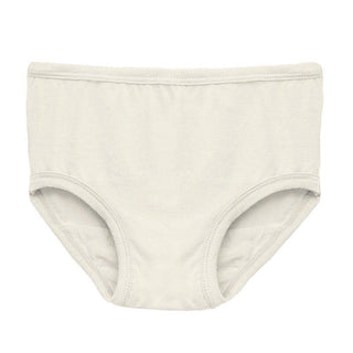 Girl's Print Bamboo Underwear (Set of 3) - 90's Plaid, Natural & 90's Stripe Toddler Underwear
