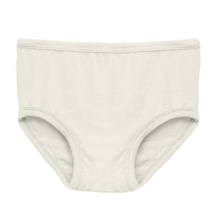 KicKee Pants Girl's Print Bamboo Underwear (Set of 3) - Cake Pop Swan Princess, Natural & Tulip Johnny Appleseed 
