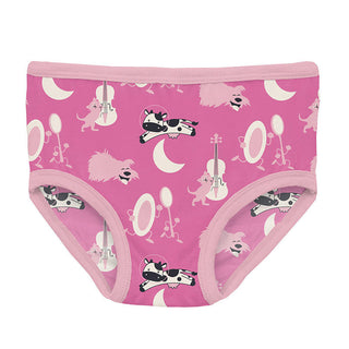 KicKee Pants Girl's Print Bamboo Underwear (Set of 3) - Tulip Hey Diddle Diddle, Deep Space & Cake Pop Ugly Duckling 