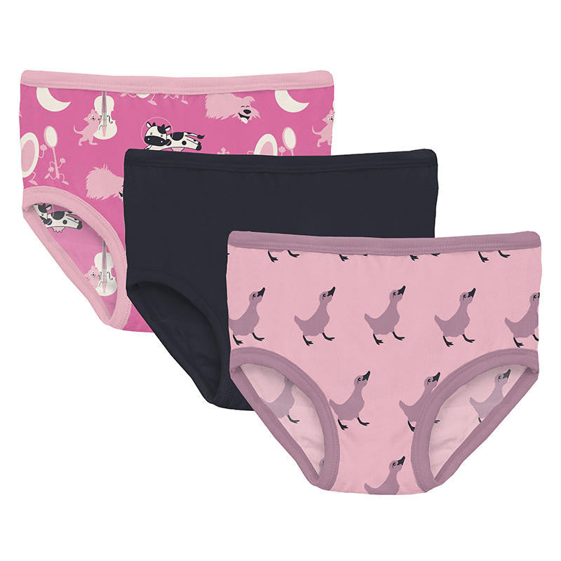 Kickee Pants Girl's Underwear Set, Hey Diddle/Ugly Duckling – Baby