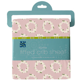 KicKee Pants Girl's Print Fitted Crib Sheet - Baby Rose Daisy Crowns