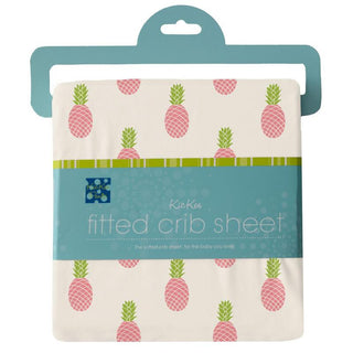 KicKee Pants Girls Print Fitted Crib Sheet, Strawberry Pineapples - One Size