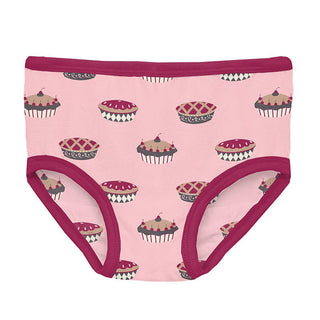 Girl's Print Girl's Underwear (Set of 2) - Berry Cow & Lotus Pies (15ANV) KicKee Pants Size: 3T-4T