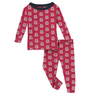 KicKee Pants Girls Print Long Sleeve Pajama Set - Taffy Wise Owls