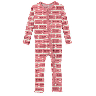 KicKee Pants Girls Print Muffin Ruffle Coverall with Zipper - Natural Game Tickets