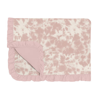KicKee Pants Girl's Print Ruffle Toddler Blanket - Baby Rose Tie Dye