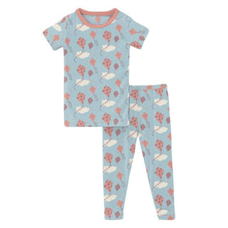 KicKee Pants Girls Print Short Sleeve Pajama Set - Spring Day Kites