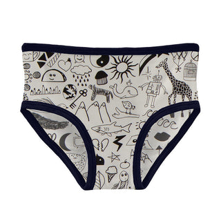 KicKee Pants Girls Print Underwear - Doodles