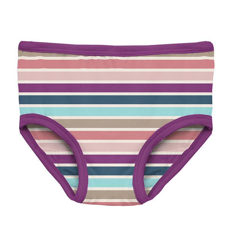 Girl's Print Bamboo Underwear - Love Stripe