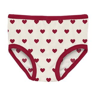 KicKee Pants Girl's Print Underwear - Natural Hearts