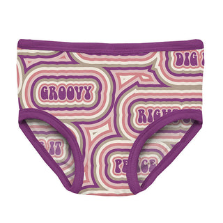 KicKee Pants Girl's Print Underwear (Set of 3) - Love Stripe, Starfish & Starfish Groovy