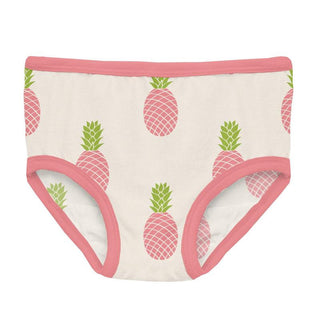 KicKee Pants Girls Print Underwear Set of 3 - Strawberry Pineapples, Strawberry and Strawberry Plumeria