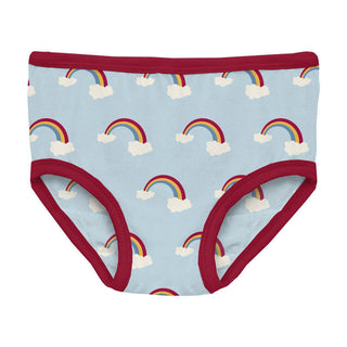 KicKee Pants Girl's Print Underwear - Spring Sky Rainbows