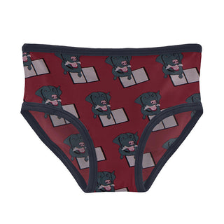 KicKee Pants Girls Print Underwear - Wild Strawberry Dog Ate My Homework