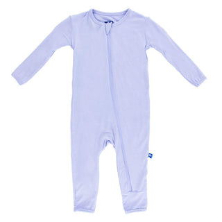 KicKee Pants Girl's Solid Coverall with 2-Way Zipper - Lilac