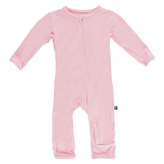 KicKee Pants Girl's Solid Coverall with 2-Way Zipper - Lotus