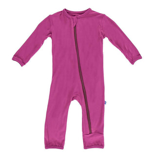 KicKee Pants Girl's Solid Coverall with 2-Way Zipper - Orchid