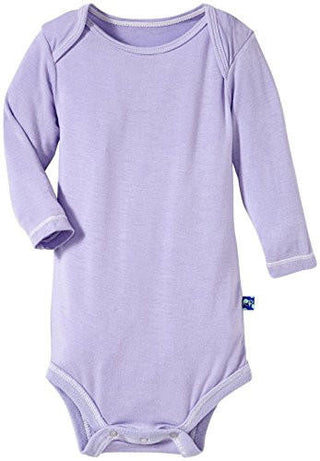 KicKee Pants Girl's Solid Long Sleeve One Piece - Lilac