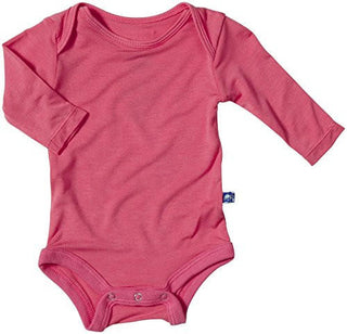 KicKee Pants Girl's Solid Long Sleeve One Piece - Winter Rose