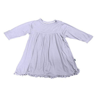 KicKee Pants Girl's Solid Long Sleeve Swing Dress - Lilac