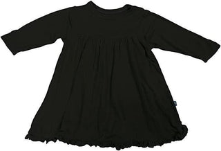 KicKee Pants Girl's Solid Long Sleeve Swing Dress - Midnight