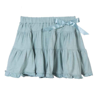 KicKee Pants Girls Solid Tiered Skirt, Jade