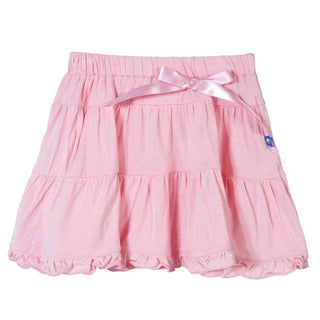 KicKee Pants Girls Solid Tiered Skirt, Lotus
