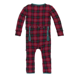 KicKee Pants Holiday Coverall with Zipper - Plaid