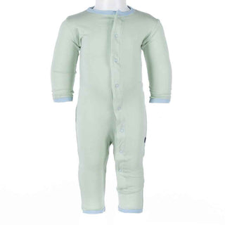 KicKee Pants Holiday Fitted Applique Coverall - Aloe Hello World