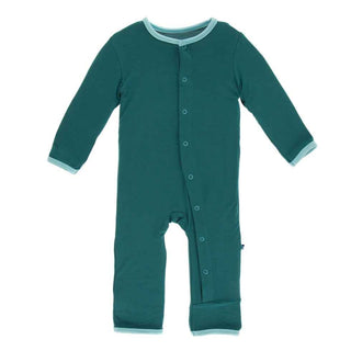 KicKee Pants Holiday Layette Applique Coverall - Cedar Ornaments