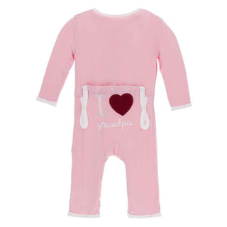 KicKee Pants Holiday Layette Applique Coverall - Lotus I Love Grandpa