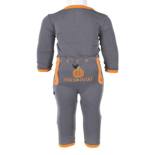 KicKee Pants Holiday Layette Applique Coverall - Stone Trick or Treat